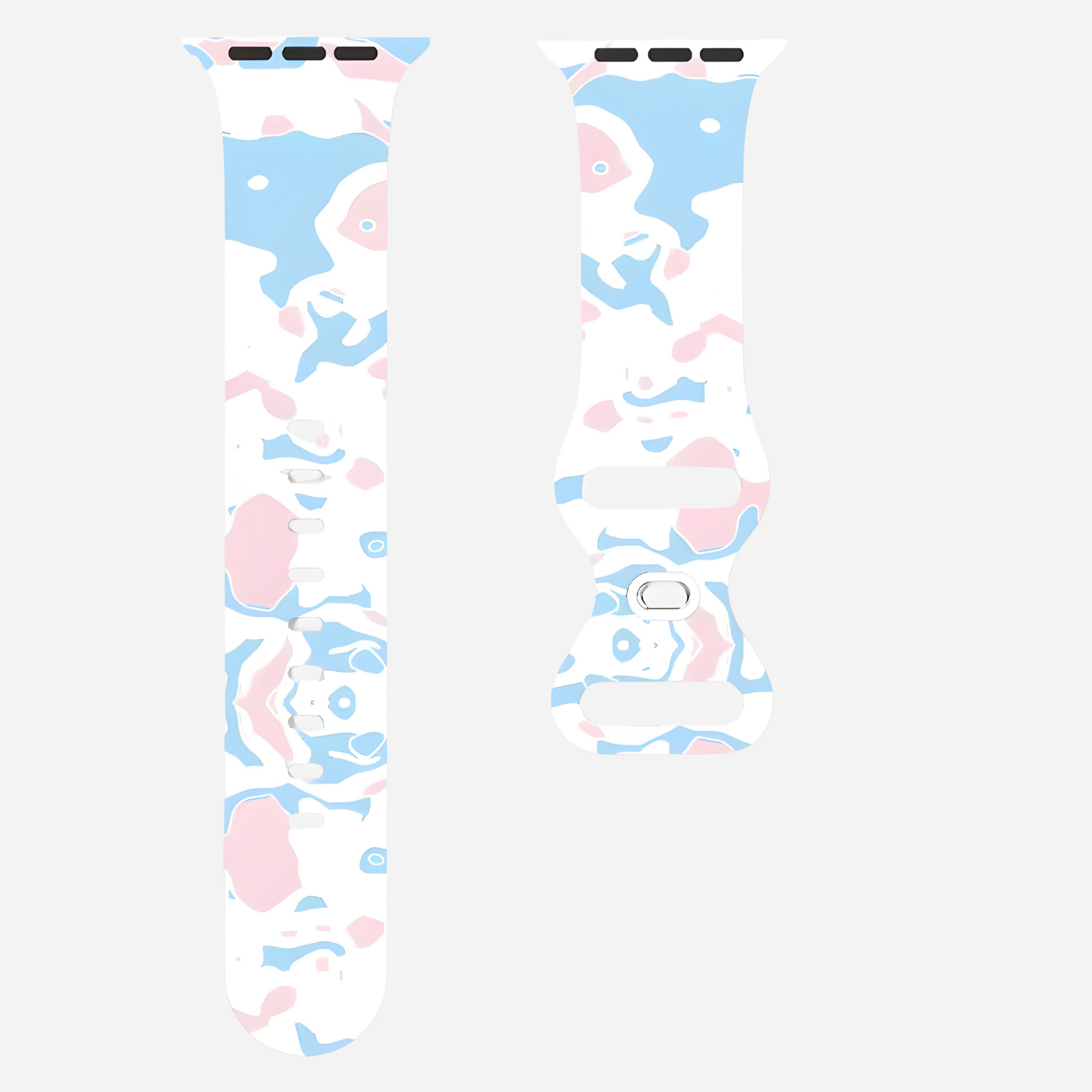 Apple Watch Camouflage Silikonarmband – digitaler Tarn-Look – kompatibel mit Series 3–10, SE, Ultra, Ultra 2 – Größen 38–49 mm