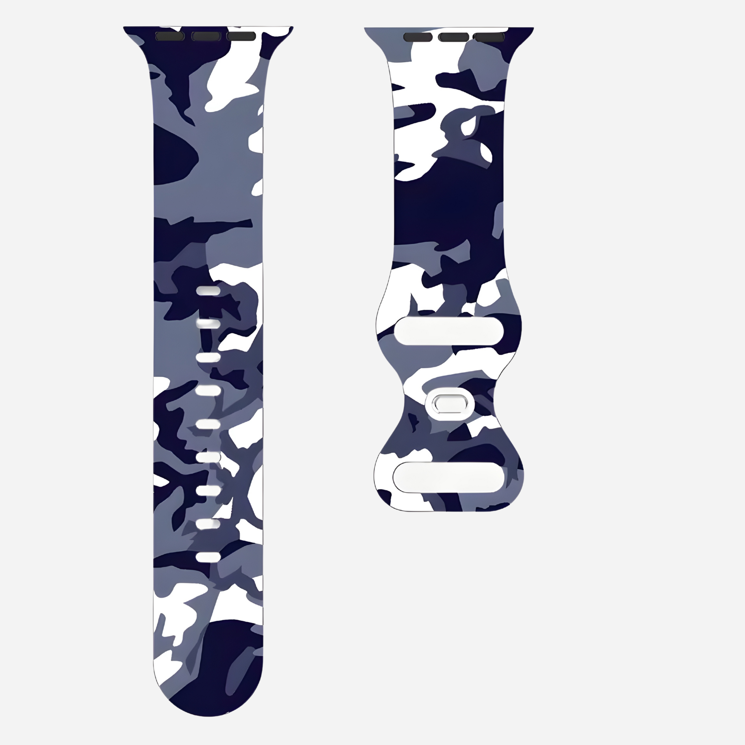 Apple Watch Camouflage Silikonarmband – digitaler Tarn-Look – kompatibel mit Series 3–10, SE, Ultra, Ultra 2 – Größen 38–49 mm
