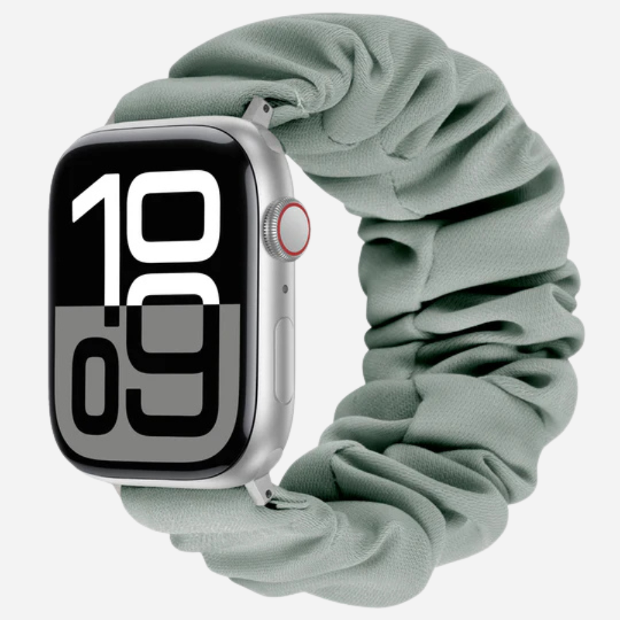 Apple Watch Scrunchie Armband „Velora“ in grün