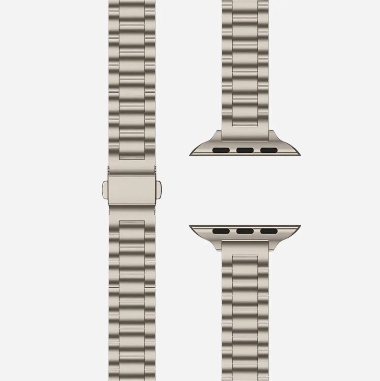 MillesTECband Apple Watch Gliederarmband "Arctica" - Slim MillesTEC