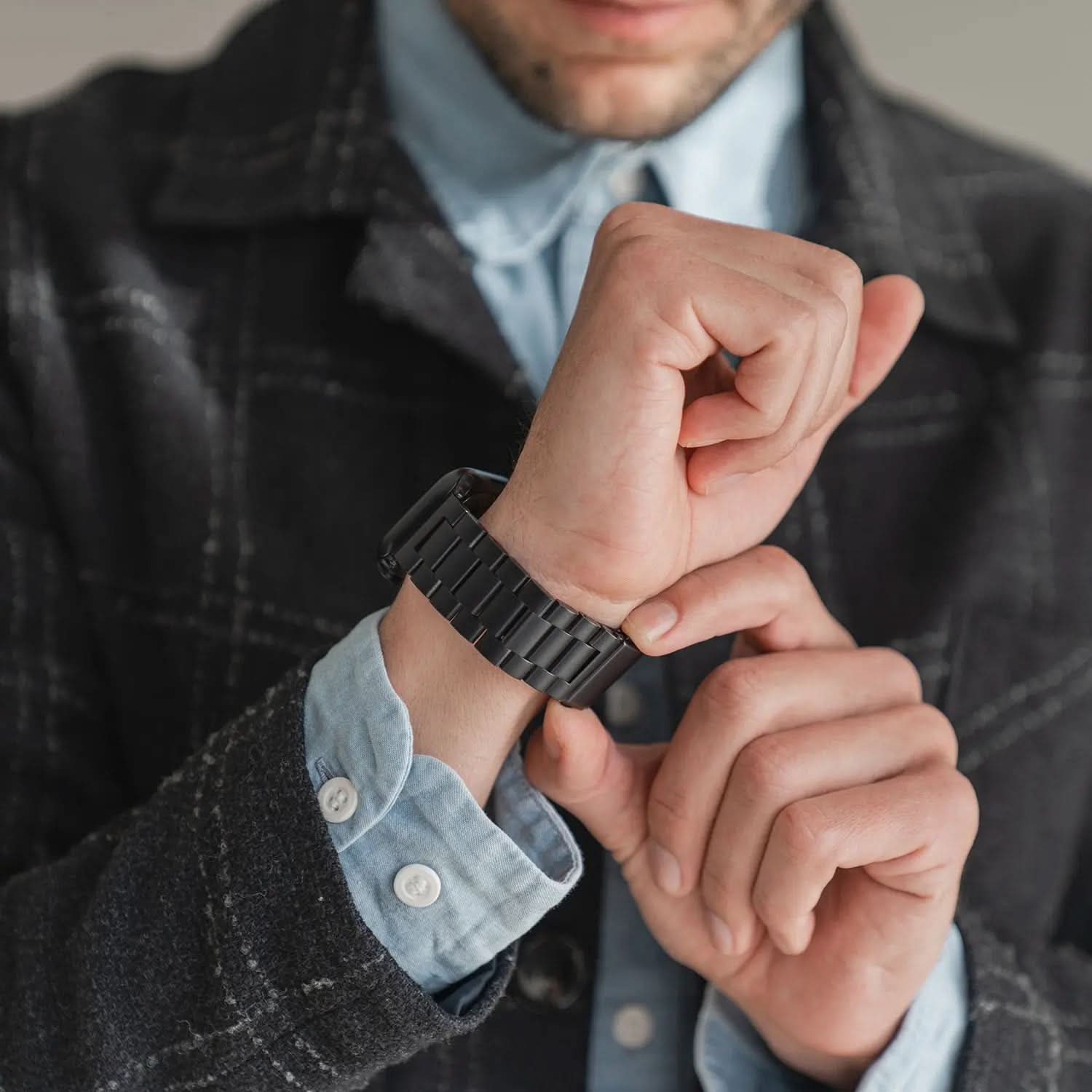 MillesTECband Apple Watch Gliederarmband "Arctica" MillesTEC