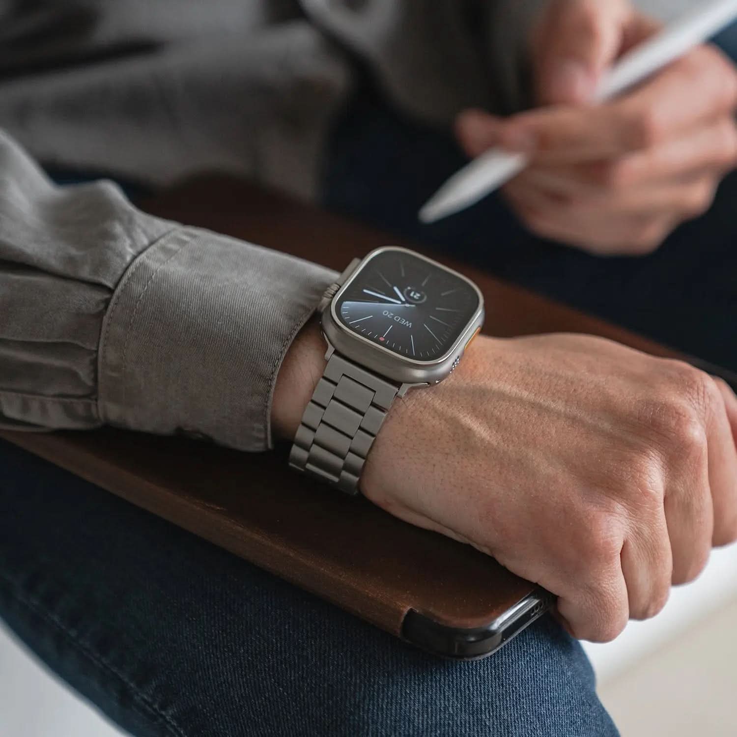 MillesTECband Apple Watch Gliederarmband "Arctica" MillesTEC