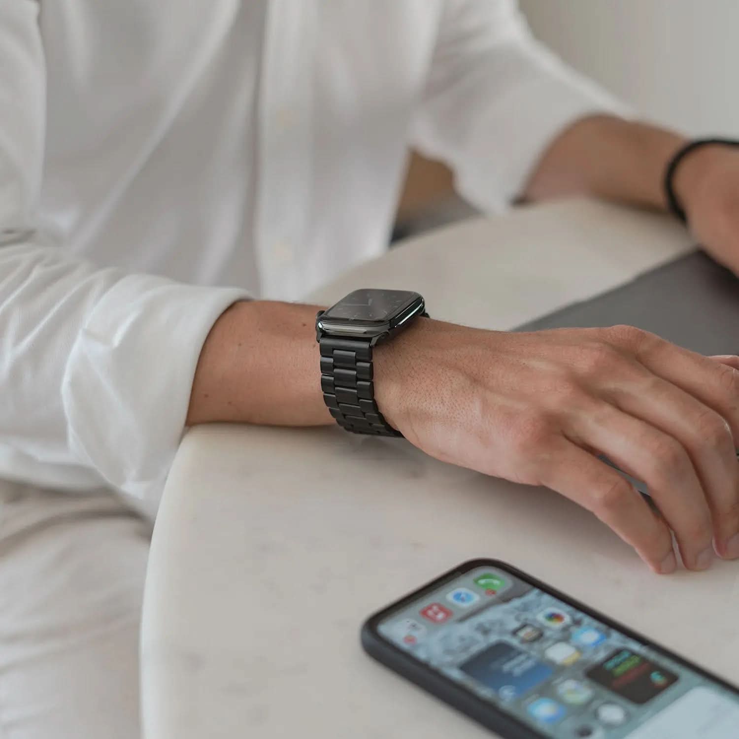 MillesTECband Apple Watch Gliederarmband "Arctica" MillesTEC