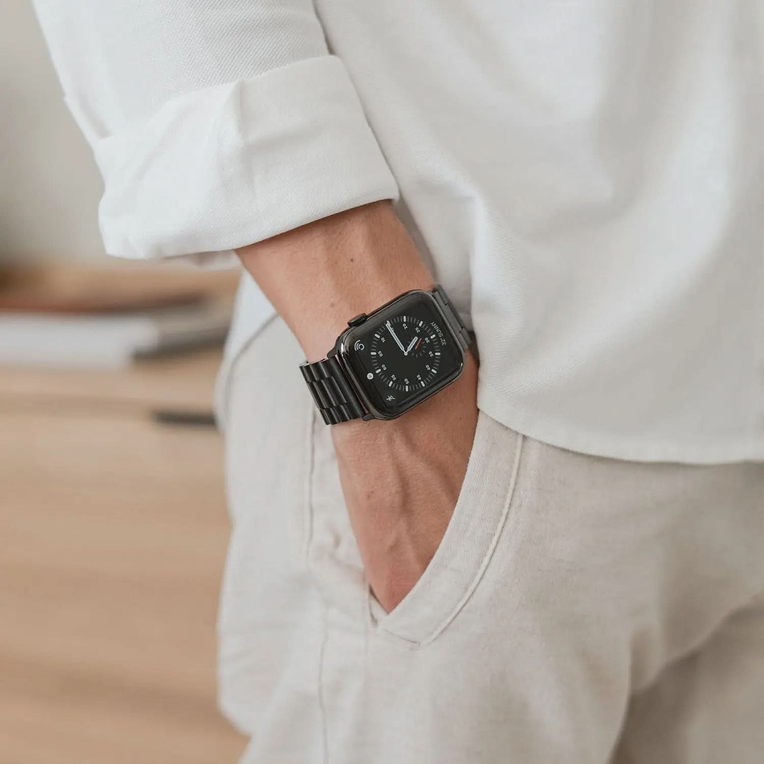 MillesTECband Apple Watch Gliederarmband "Arctica" MillesTEC