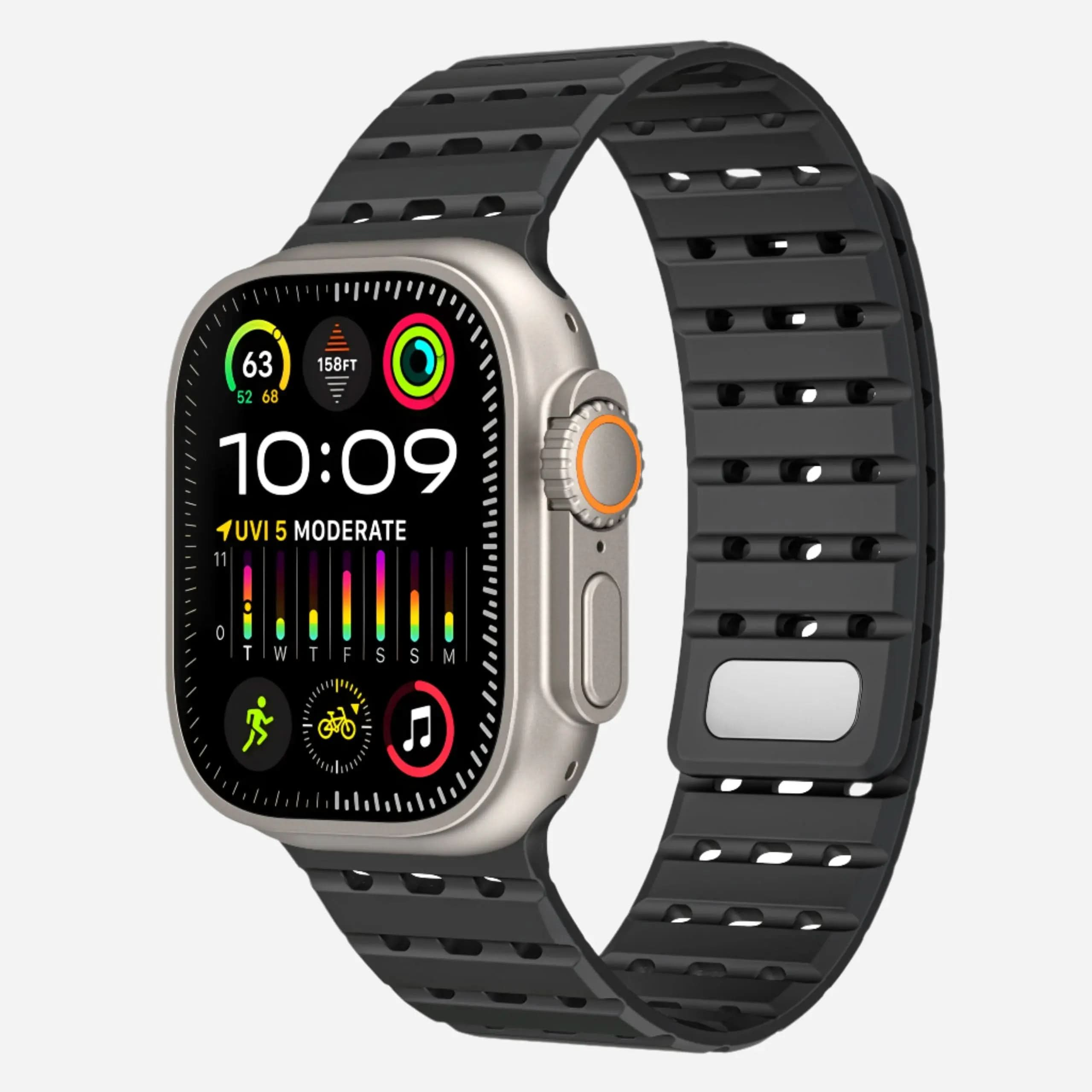 MillesTECband Apple Watch magnetisches Silikonarmband „Power“ MillesTEC
