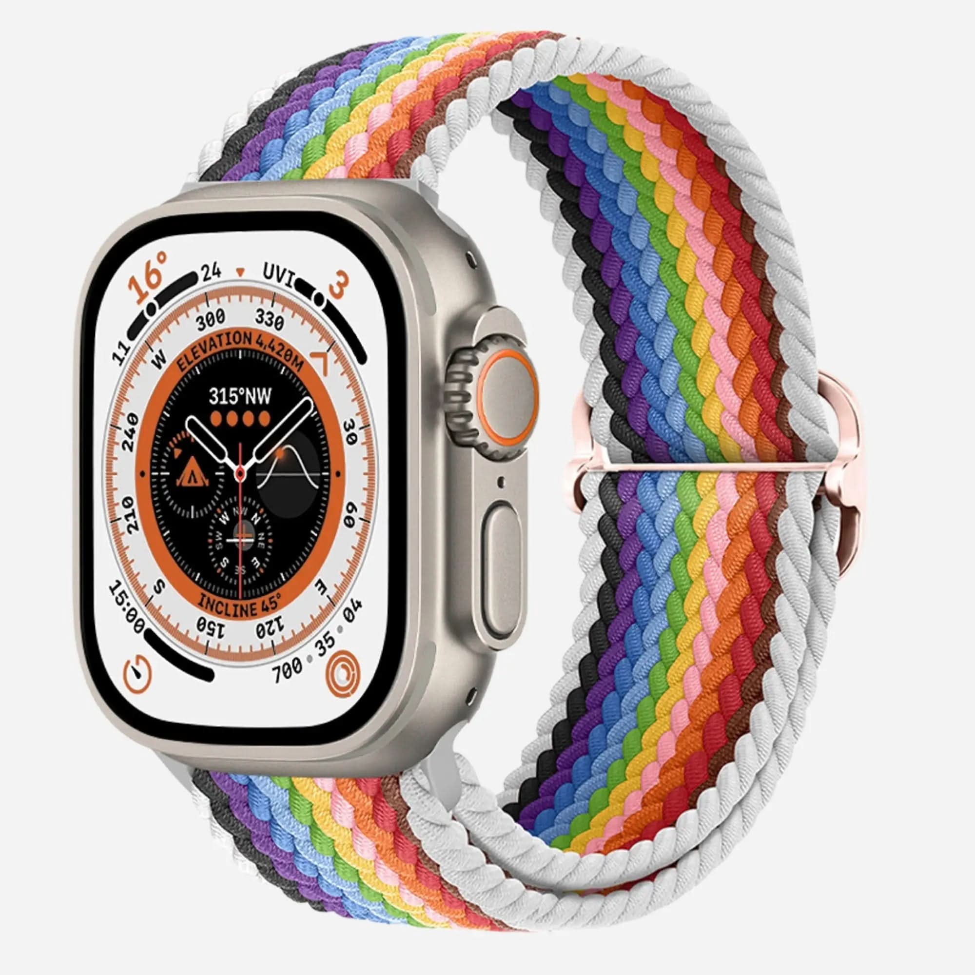 MillesTECband Apple Watch geflochtenes Flex Loop Pride Armband - MillesTEC