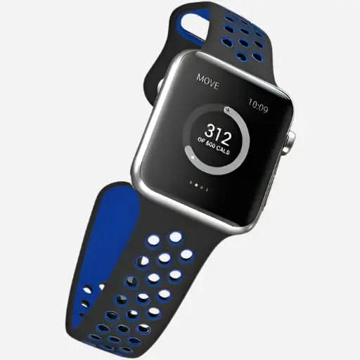 bandkult Sport Plus Silikon Apple Watch Armband Drückerschließe bandkult
