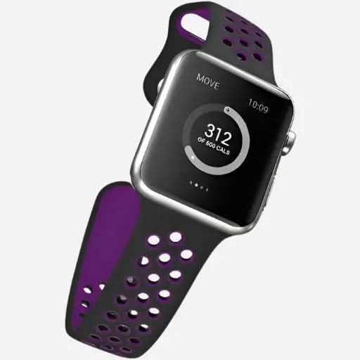 bandkult Sport Plus Silikon Apple Watch Armband Drückerschließe bandkult