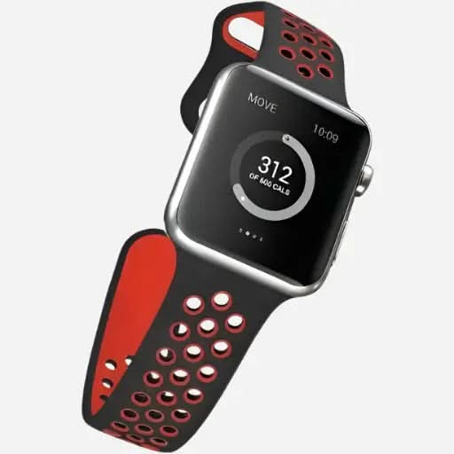 bandkult Sport Plus Silikon Apple Watch Armband Drückerschließe bandkult
