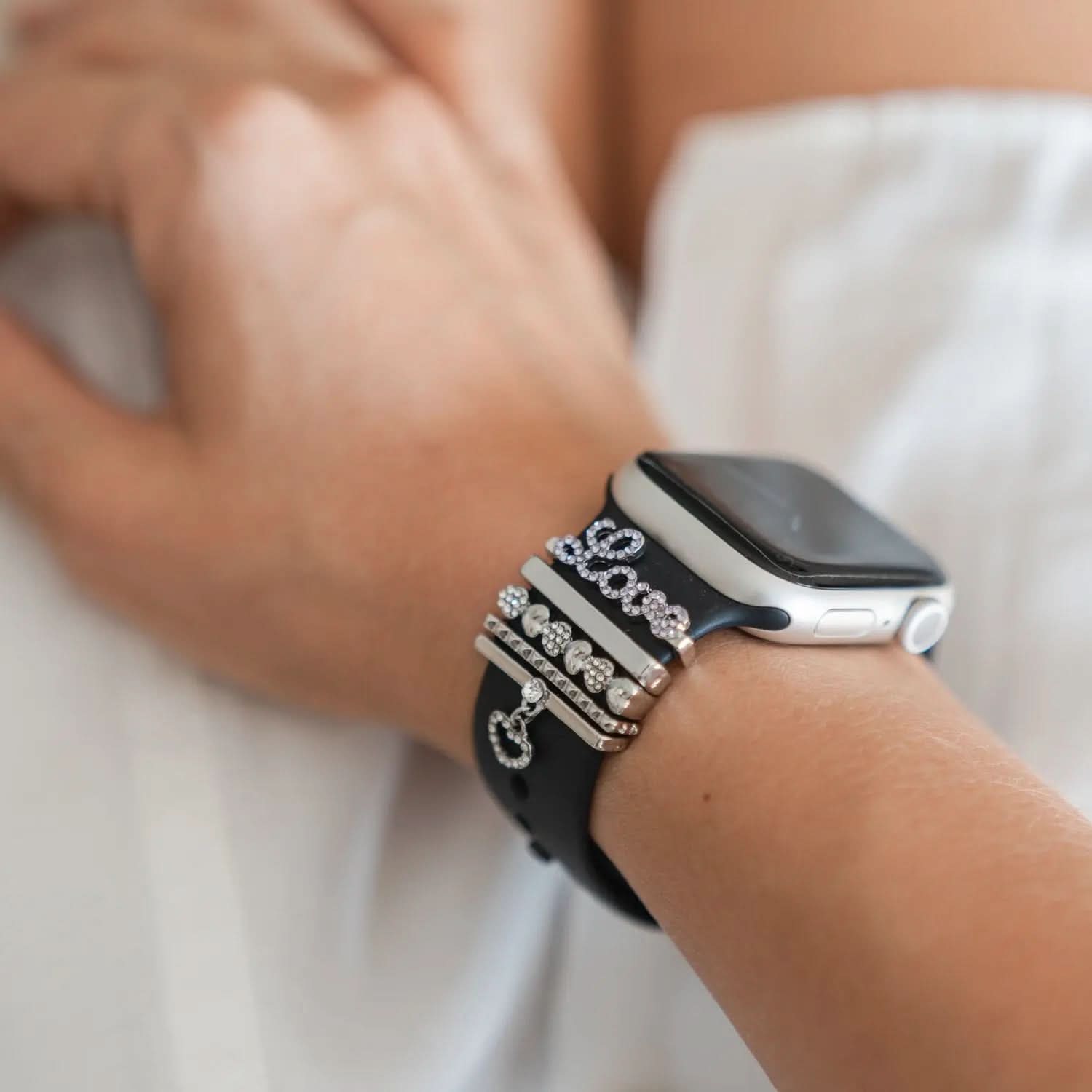 Breloques Apple Watch bandkult « Violet Love » - Argent