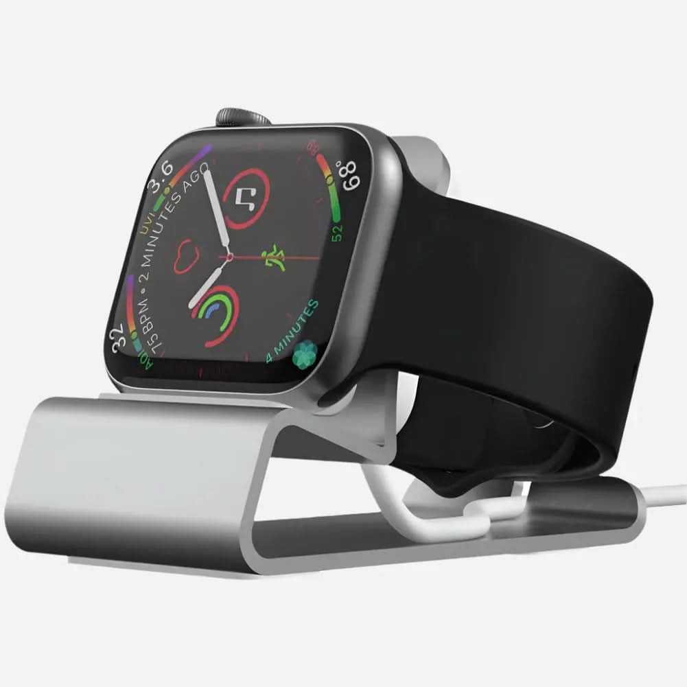 Station de charge Bandkult pour Apple Watch en aluminium - argent
