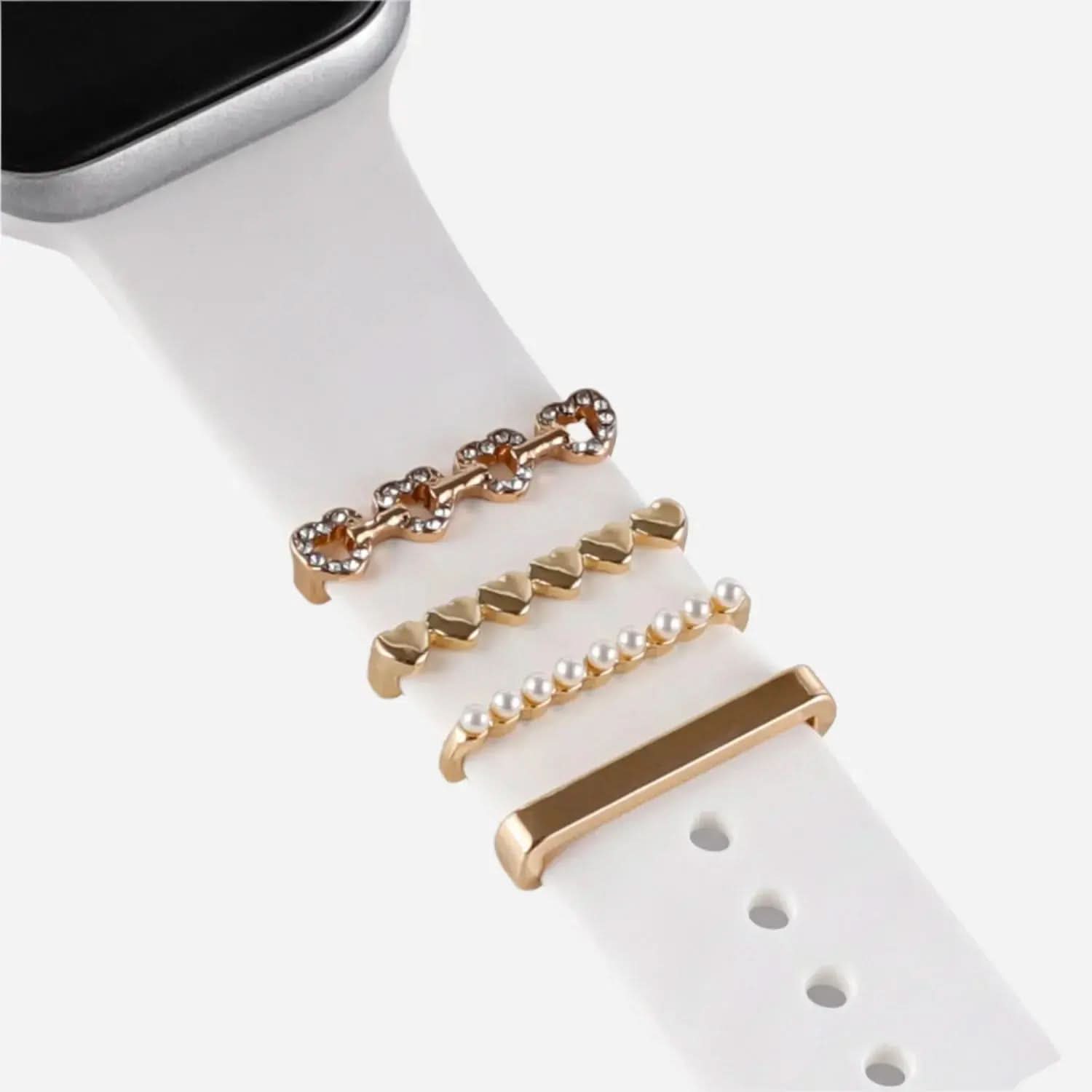 Breloques Apple Watch bandkult « Cœurs de diamant » - Or