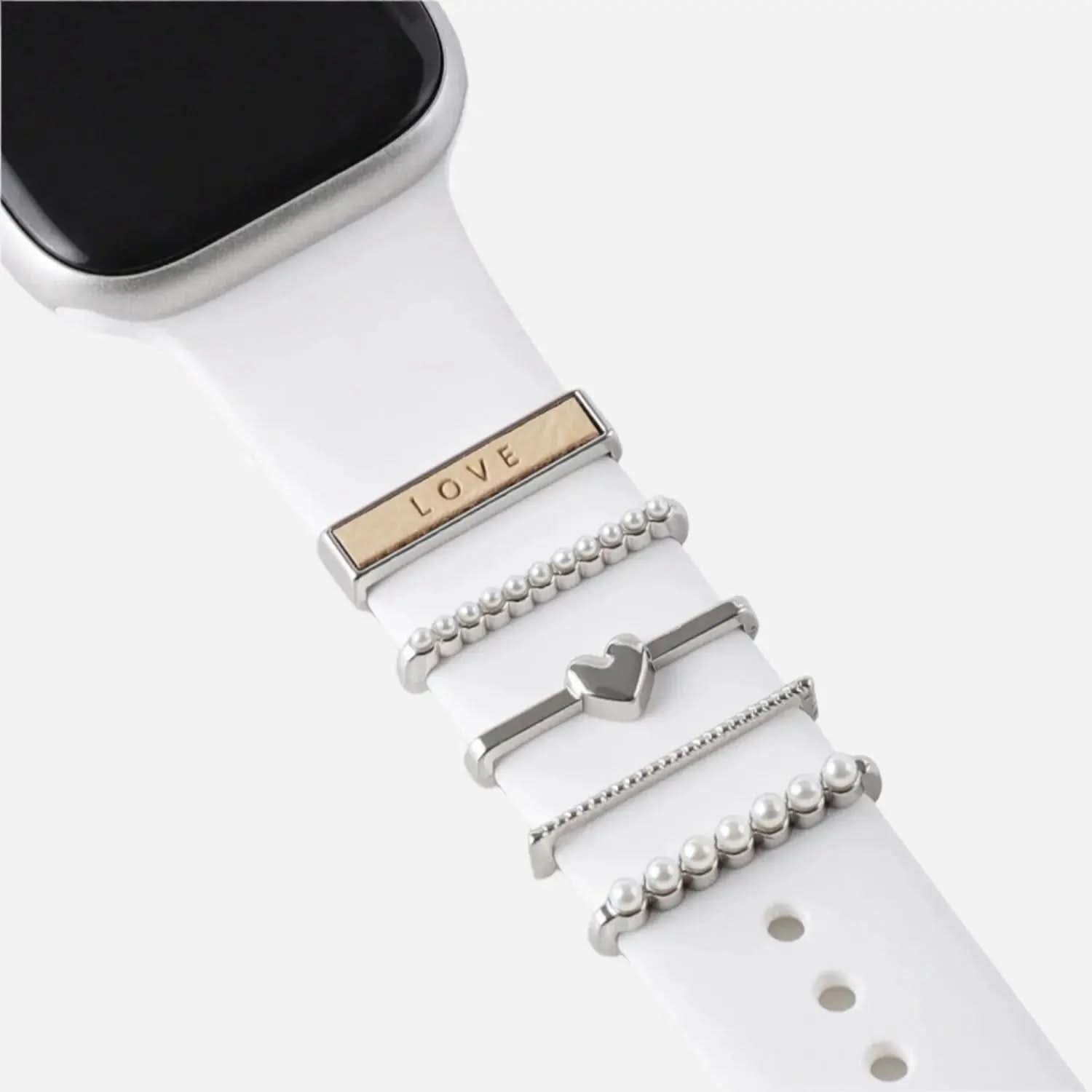 Breloques Apple Watch bandkult « Love » - Argent