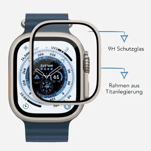 MilesTEC ADVENTURE Displayschutz Glas für Apple Watch Ultra 49 mm - 2er Set - MillesTEC