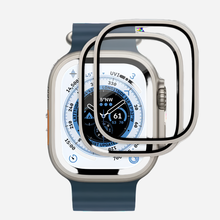 MilesTEC ADVENTURE Displayschutz Glas für Apple Watch Ultra 49 mm - 2er Set - MillesTEC