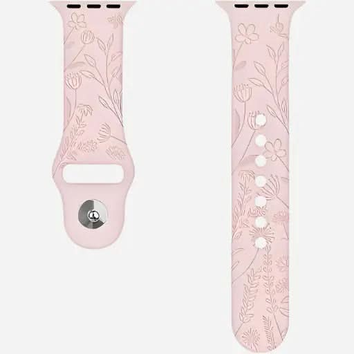 bandkult Sport Flowers Silikon Apple Watch Armband Drückerschließe bandkult