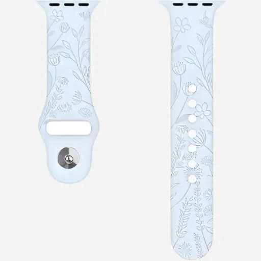 bandkult Sport Flowers Silikon Apple Watch Armband Drückerschließe bandkult