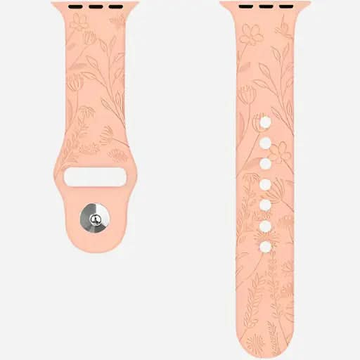 bandkult Sport Flowers Silikon Apple Watch Armband Drückerschließe bandkult