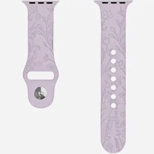 bandkult Sport Flowers Silikon Apple Watch Armband Drückerschließe bandkult