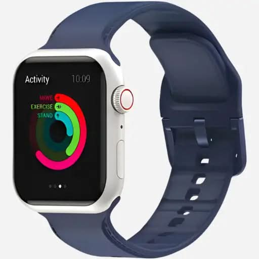 bandkult Dashed Silikon Apple Watch Armband Dornschließe bandkult