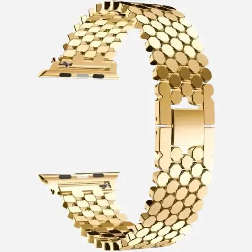 bandkult Honeycomb Edelstahl Apple Watch Armband Dornschließe bandkult