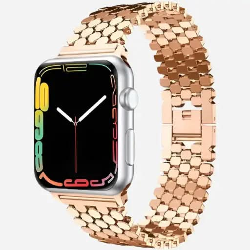 bandkult Honeycomb Edelstahl Apple Watch Armband Dornschließe bandkult