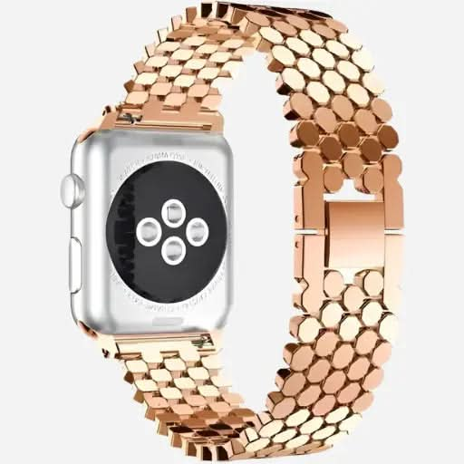bandkult Honeycomb Edelstahl Apple Watch Armband Dornschließe bandkult