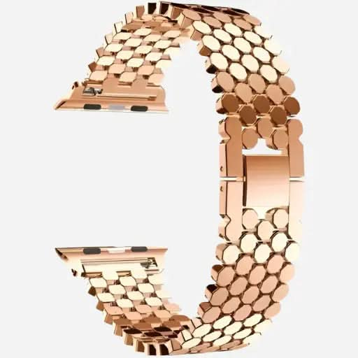 bandkult Honeycomb Edelstahl Apple Watch Armband Dornschließe bandkult