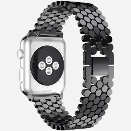 bandkult Honeycomb Edelstahl Apple Watch Armband Dornschließe bandkult