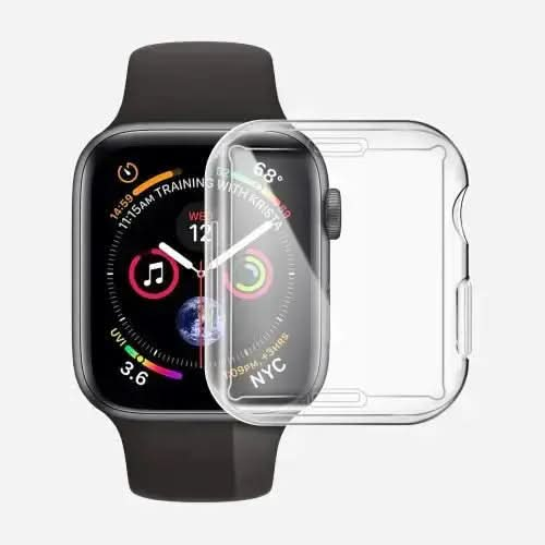 Étui intégral Bandkult 360 pour Apple Watch Series 9, 8 et 7 - 41 mm - Transparent