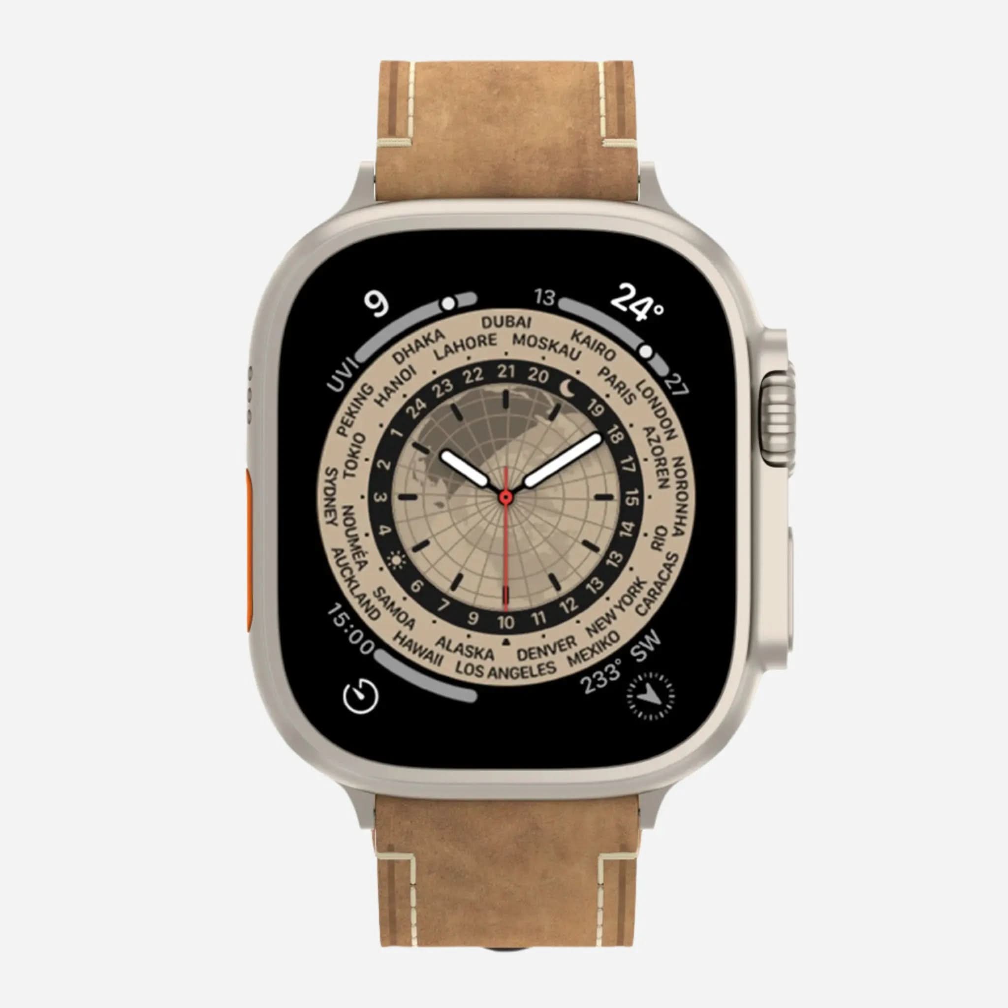 MillesTECband Apple Watch Ultra MONACO GRANDE Lederarmband - MillesTEC