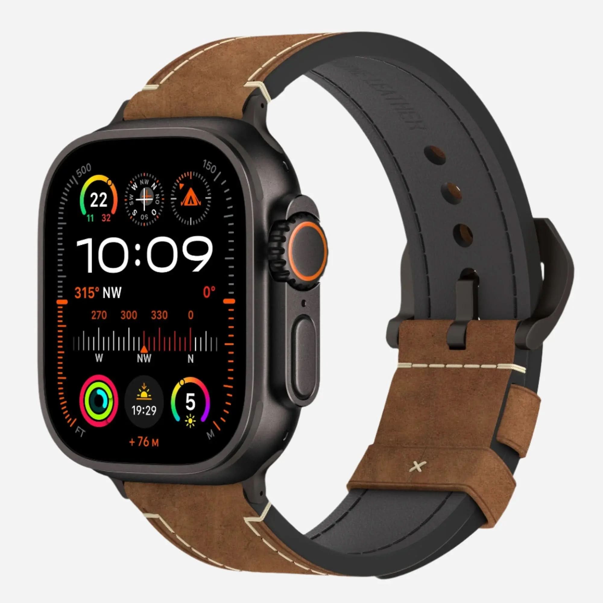 MillesTECband Apple Watch Ultra MONACO GRANDE Lederarmband - MillesTEC