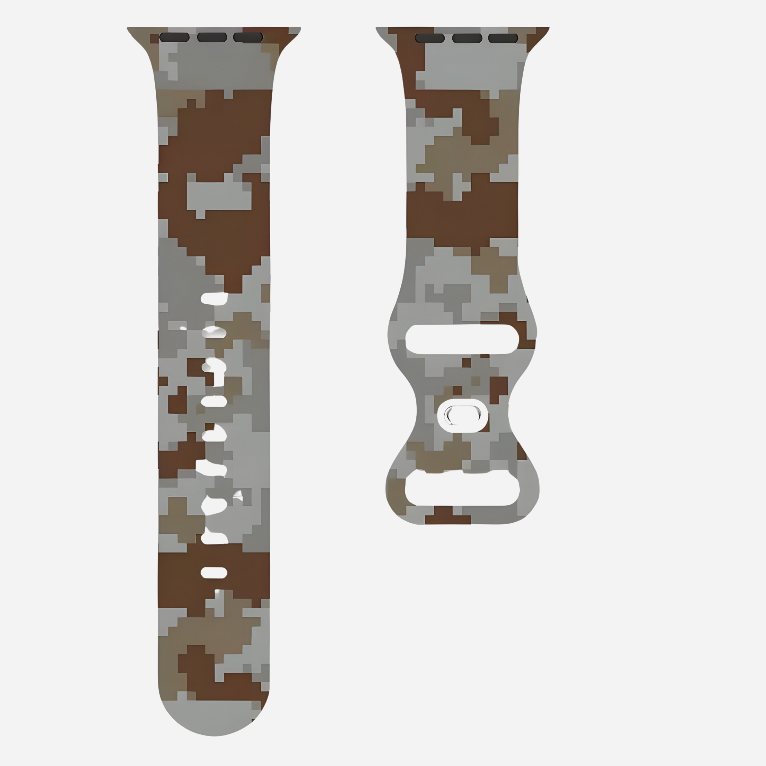 Apple Watch Camouflage Silikonarmband – digitaler Tarn-Look – kompatibel mit Series 3–10, SE, Ultra, Ultra 2 – Größen 38–49 mm