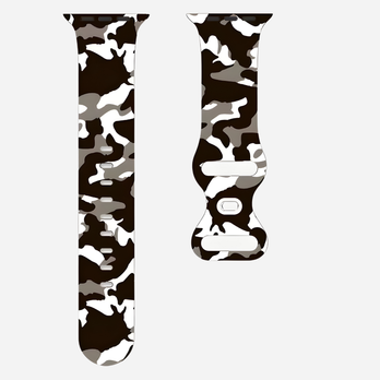Bracelet Apple Watch – Silicone camouflage – 38–49 mm – Compatible avec les séries 3 à 11, SE (1re à 3e génération), Ultra, Ultra 2 et Ultra 3 – zweite Ansicht