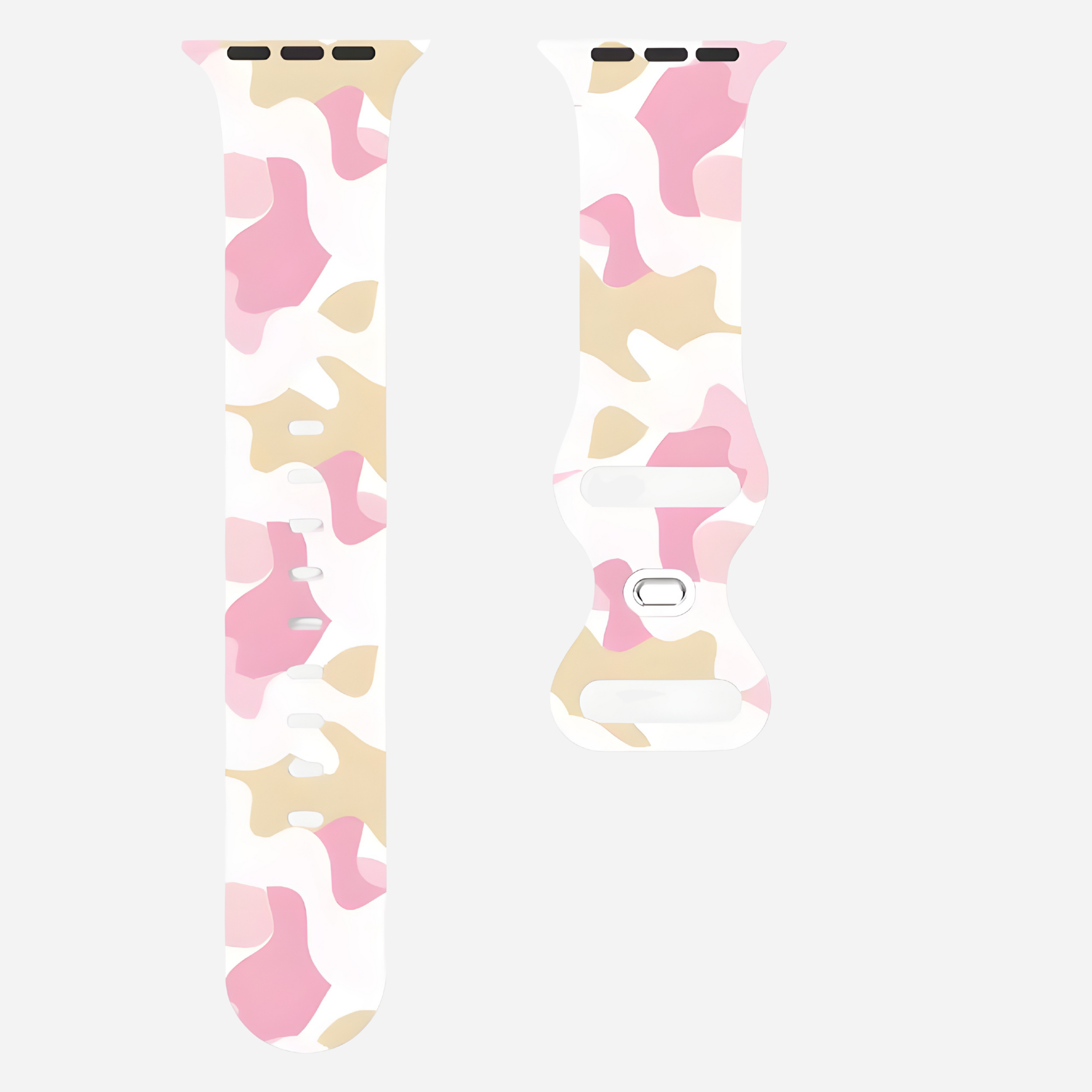 Apple Watch Camouflage Silikonarmband – digitaler Tarn-Look – kompatibel mit Series 3–10, SE, Ultra, Ultra 2 – Größen 38–49 mm