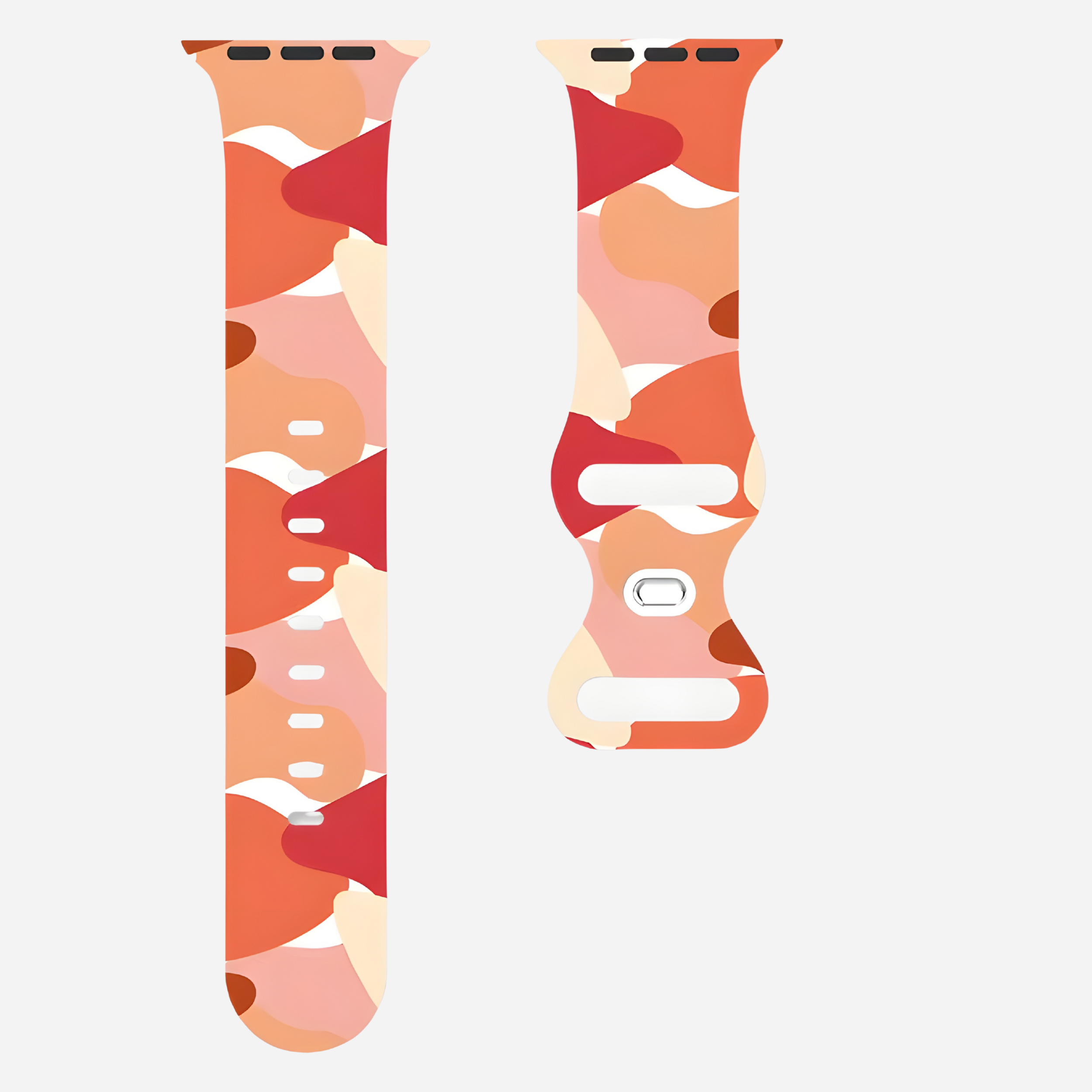 Apple Watch Camouflage Silikonarmband – digitaler Tarn-Look – kompatibel mit Series 3–10, SE, Ultra, Ultra 2 – Größen 38–49 mm