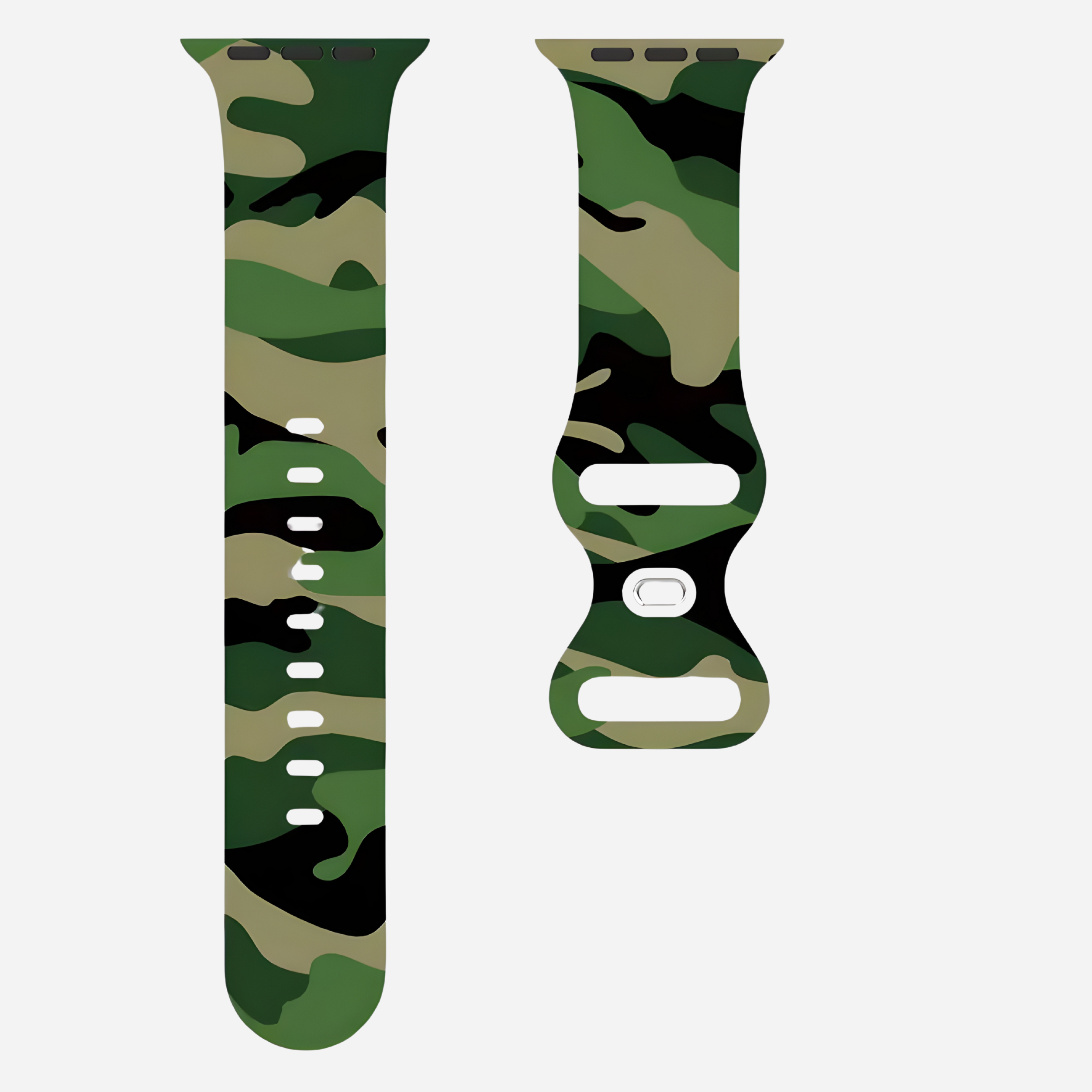 Apple Watch Camouflage Silikonarmband – digitaler Tarn-Look – kompatibel mit Series 3–10, SE, Ultra, Ultra 2 – Größen 38–49 mm