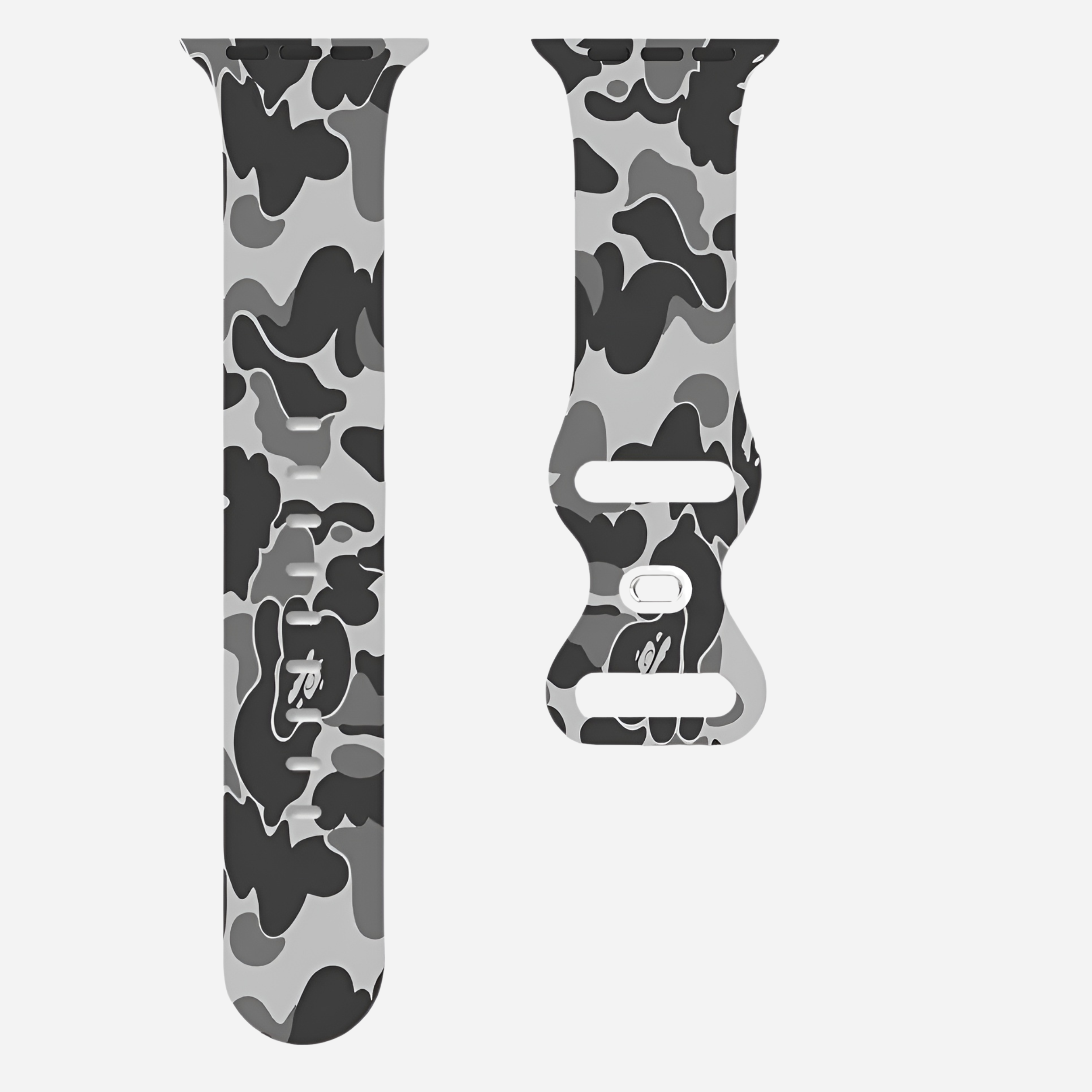 Apple Watch Camouflage Silikonarmband – digitaler Tarn-Look – kompatibel mit Series 3–10, SE, Ultra, Ultra 2 – Größen 38–49 mm