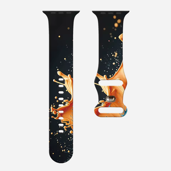 Bracelet Apple Watch – Motif abstrait coloré – Silicone 38–49 mm – Compatible avec les séries 3 à 11, SE (1re à 3e génération), Ultra, Ultra 2 et Ultra 3 – zweite Ansicht