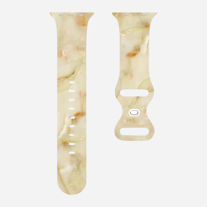 Apple Watch Armband – Marmor Look Design – Silikon Ersatzband 38–49 mm – Für Series 3–10, SE, Ultra, Ultra 2

