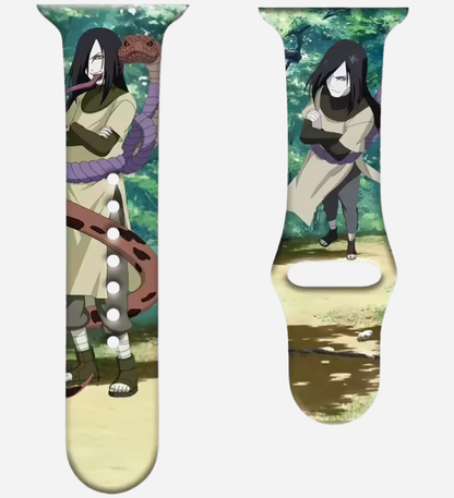 Naruto und Sasuke Apple Watch Silikonarmband – Anime-Design – passend für Series 1–10, SE, Ultra, Ultra 2 – Größen 38–49 mm – Geschenkidee