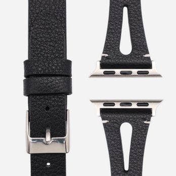 Bracelet fin en similicuir à motif floral pour Apple Watch – compatible avec les séries 1 à 11, SE, Ultra 2 et Ultra 3 – zweite Ansicht