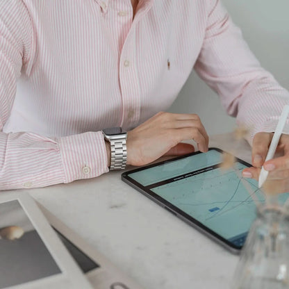 MillesTECband Apple Watch Gliederarmband "Arctica" MillesTEC