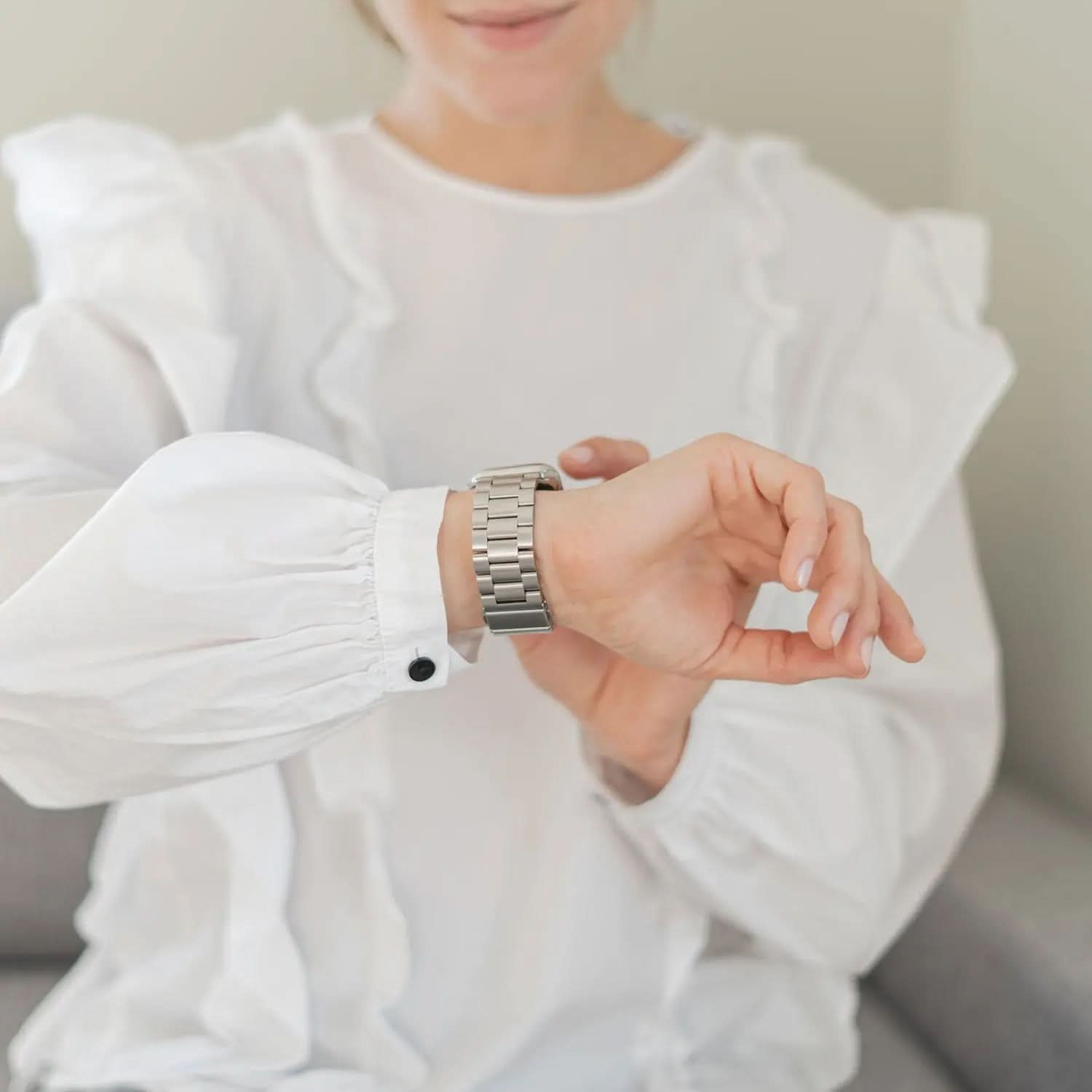 MillesTECband Apple Watch Gliederarmband "Arctica" MillesTEC