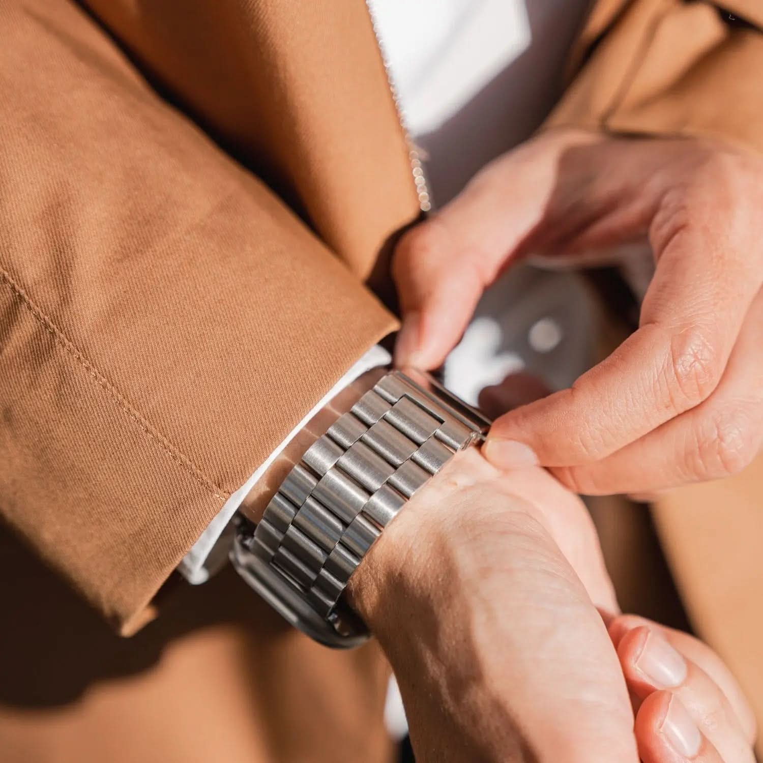 MillesTECband Apple Watch Gliederarmband "Arctica" MillesTEC