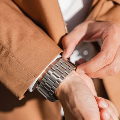 MillesTECband Apple Watch Gliederarmband "Arctica" MillesTEC