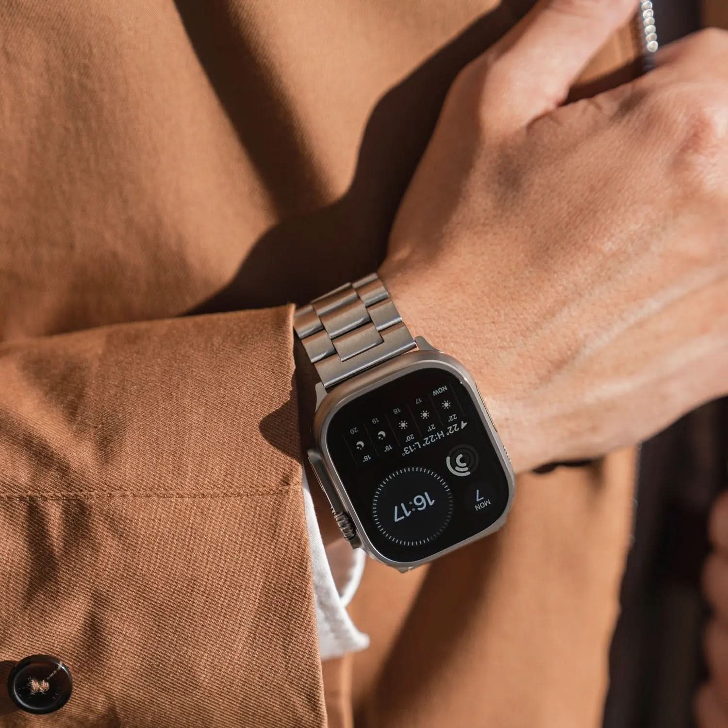 MillesTECband Apple Watch Gliederarmband "Arctica" MillesTEC