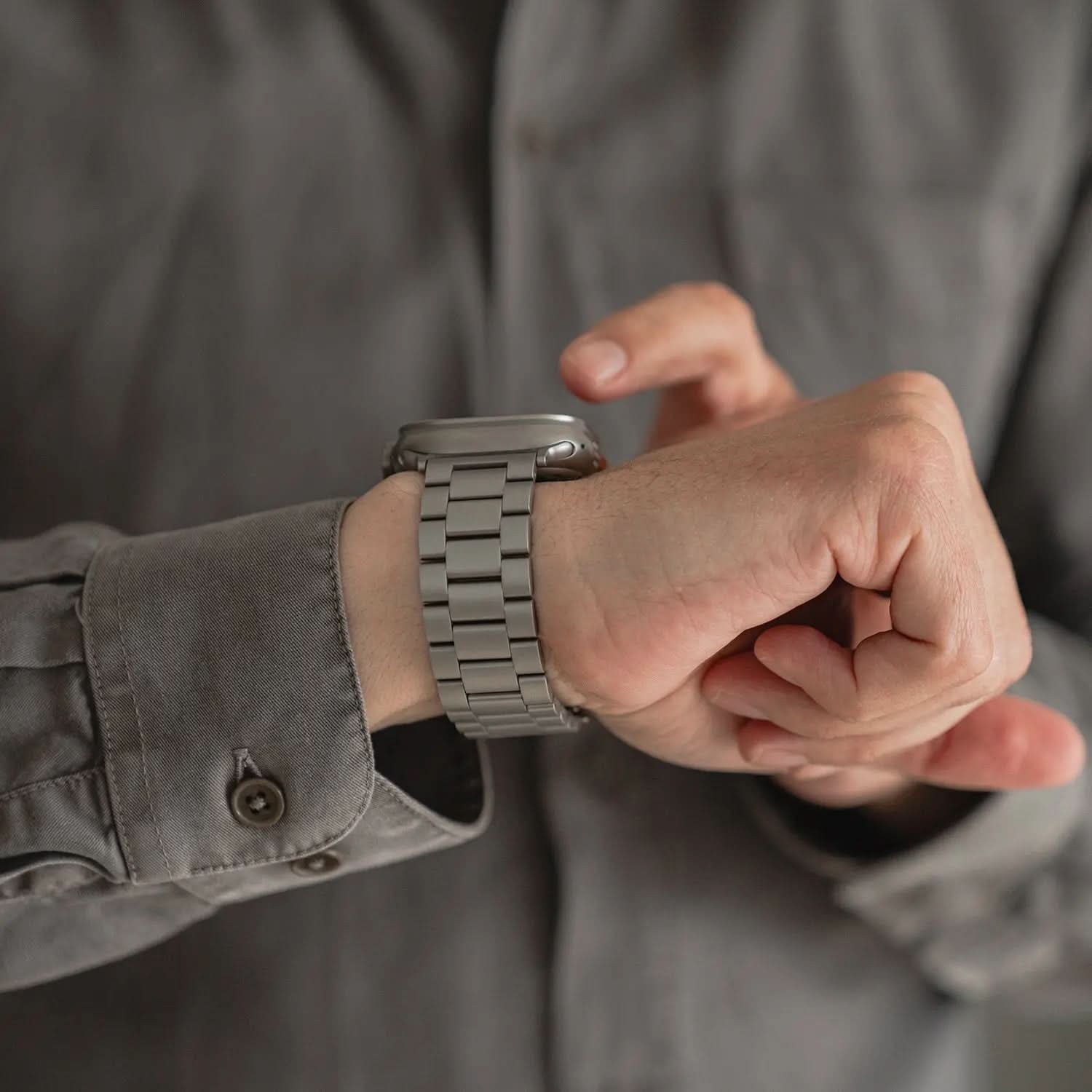 MillesTECband Apple Watch Gliederarmband "Arctica" MillesTEC