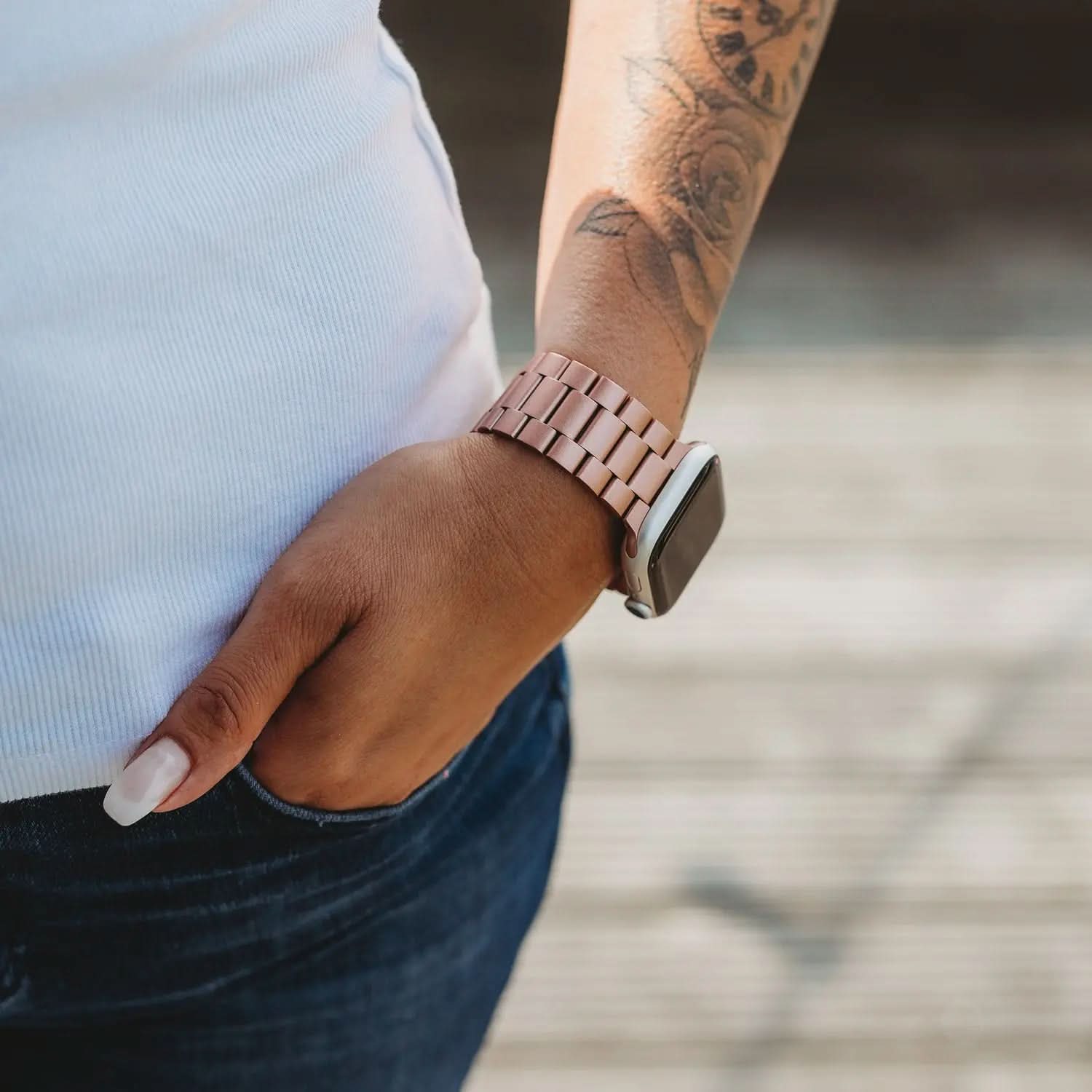 MillesTECband Apple Watch Gliederarmband "Arctica" MillesTEC