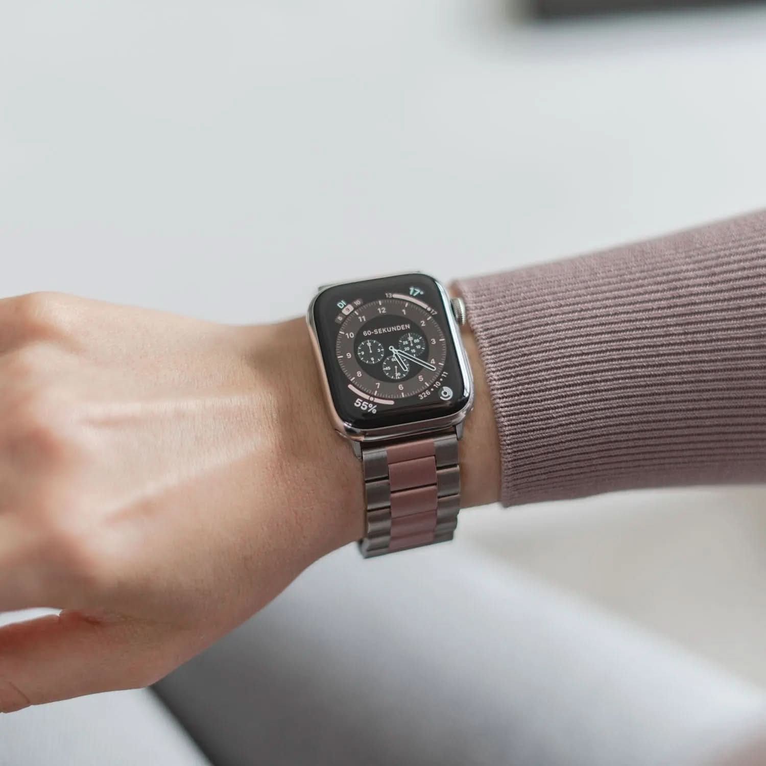 MillesTECband Apple Watch Gliederarmband "Arctica" MillesTEC